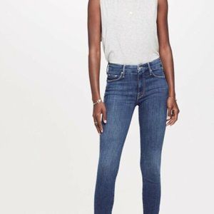 Mother Jeans Medium Wash Denim Ankle Fray Jeans, Size 30